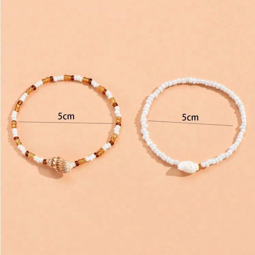 ⚠️Clearance 2pcs Beach Style Shell Beaded Bracelets SS - Picture 3 of 5